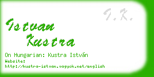 istvan kustra business card